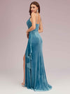 Sexy Spaghetti Straps Sleeveless Long Bridesmaid Dresses With Slit