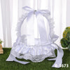 Small Wedding  Flower Basket Lace Bow Knot Bridal Flower Girl Flower Basket, HL-5672