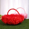 Creative Handmade Ostrich Feather Wedding Flower Basket, HL-5619