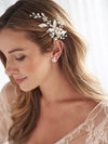 Simple Fairy Beauty Tiara Delicate Handmade Flower Side Clip Bride Wedding Dress Hairpin