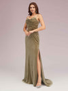 Modern Velvet Spaghetti Straps Long Mermaid Bridesmaid Dresses Online