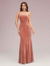 Sexy One Shoulder Long Mermaid Velvet Graduation Prom Dress Online