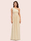 Elegant One Shoulder A-Line Long Soft Satin Bridesmaid Dresses Online