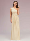 Elegant One Shoulder A-Line Long Soft Satin Bridesmaid Dresses Online