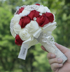 Wedding Flower For The Groom And Bride, Simulated Full Diamonds Rose Wedding Bouquet, WF29