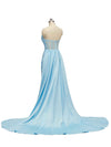 Elegant Mermaid Sweetheart Side Slit Long Soft Satin Formal Prom Dresses Online