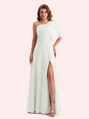 Elegant A-line Chiffon One Shoiulder Long Mother of the Brides Dresses Online