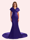 Convertible Mermaid Backless Soft Satin Long Bridesmaid Dress For Wedding