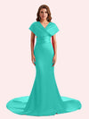 Convertible Mermaid Backless Soft Satin Long Bridesmaid Dress For Wedding