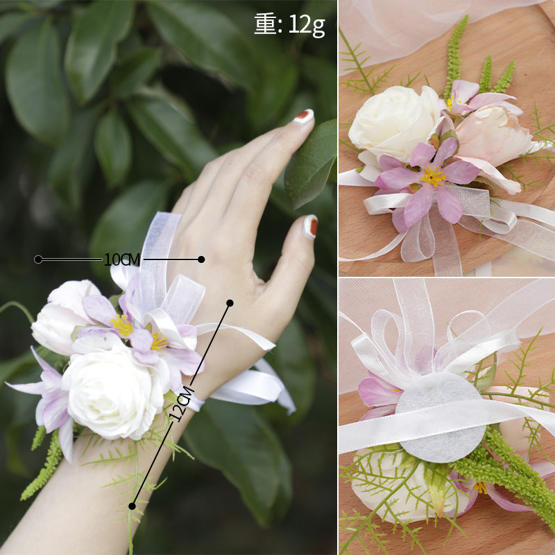 New Style Wedding Bridesmaids Wrist Flowers Girls Decorative Wrist Flowers , CG61497