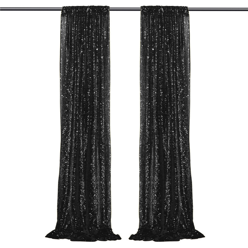Simple Outdoor Wedding Decoration Sparkly Sequin Background Curtain, HCP31