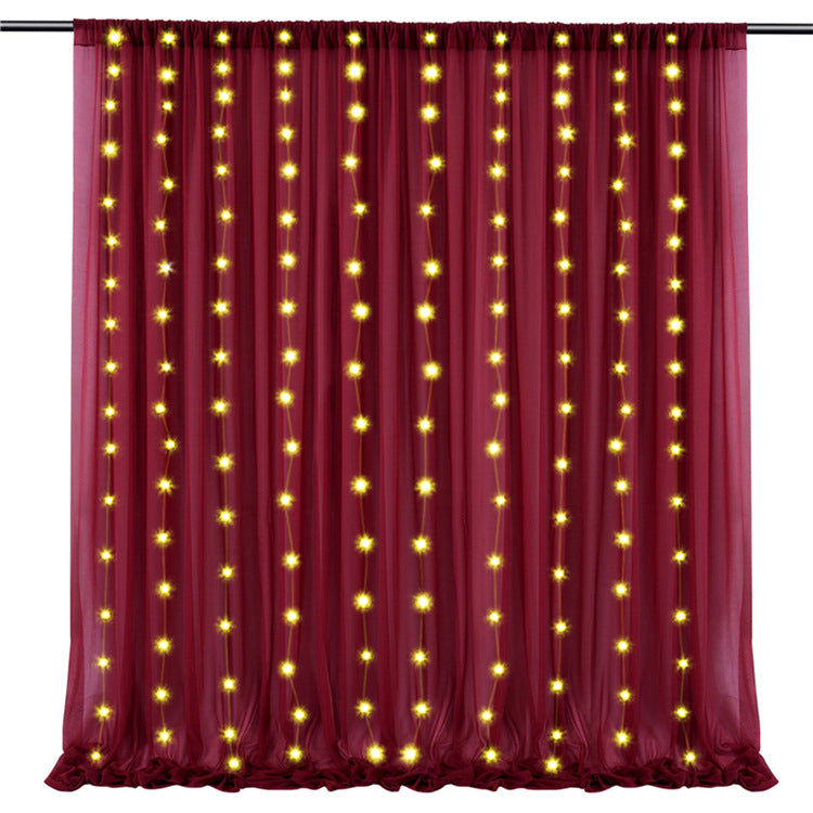 Luminous Outdoor Wedding Decoration Background Curtain With Light, HCP27L