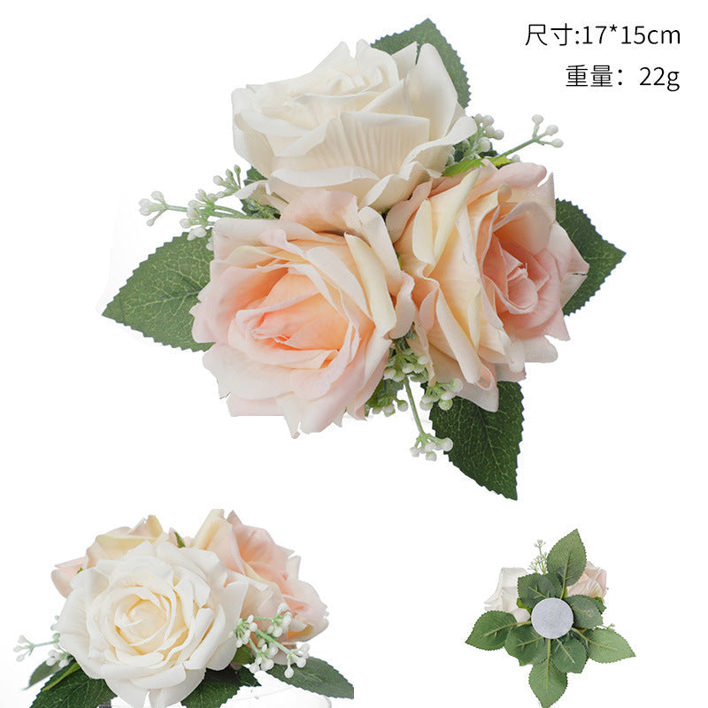 New Simulation Cake Decoration Flower Birthday Cake Flower Arrangement Rose Wedding Cake Flowers, CF18059