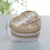 Heart-Shaped Linen Fabric Wedding Ring pillow Creative Lace Bowknot Ring Box Small Portable, JZH-5929