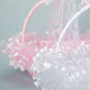 Lace White Bow Decoration Portable Flower Basket With Movable Handle, HL-5721
