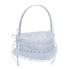 White Lace Portable Flower Basket , HL-5741
