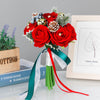 Wedding Flower For The Groom And Bride, Simulated Rose Wedding Bouquet, WF07