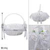 Wedding Flower Basket Flower Girl Bridesmaid Sprinkle Flower Basket White Bow Decoration, HL-5782