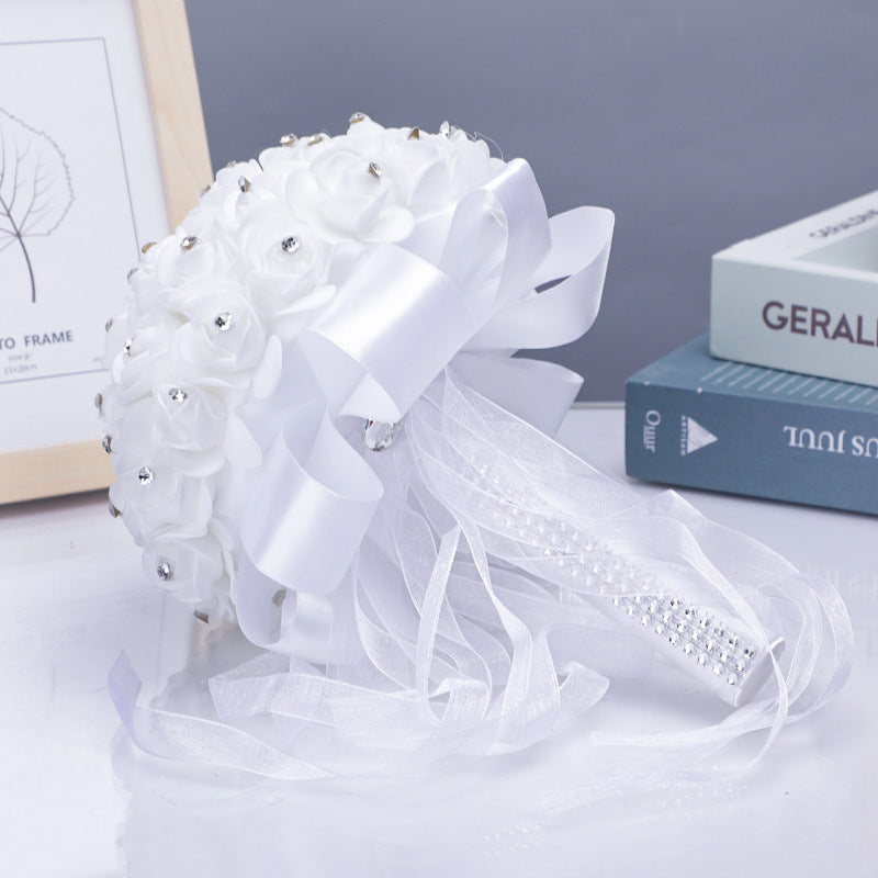Wedding Flower For The Groom And Bride, Simulated Foam Wedding Bouquet, WF27