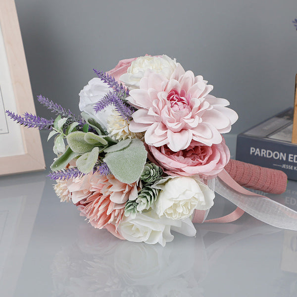 Wedding Flower For The Groom And Bride, Simulated Wedding Bouquet, WF15