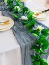 Cheesecloth Table Runner for Wedding Reception Bridal Shower Baby Shower Boho Party Table Décor