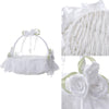 Lace Fabric Wedding Flower Basket, Flower Girl, Flower Basket Bridesmaid Hand Basket, HL-5625