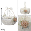 Wedding Flower Basket Flower Girl Bridesmaid Sprinkle Flower Basket White Bow Decoration, HL-5782