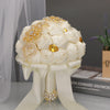 Wedding Flower For The Groom And Bride, Satin Rose Wedding Bouquet, WF17