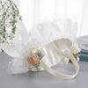 Pearl Bow Flower Decoration Lace Flower Basket Wedding Flower Portable Flower Basket, HL-5737