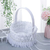 White Lace Portable Flower Basket , HL-5741