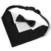 Formal Dog Tuxedo Wedding Bandana with Bowtie Adjustable Outfit for Dogs Pets