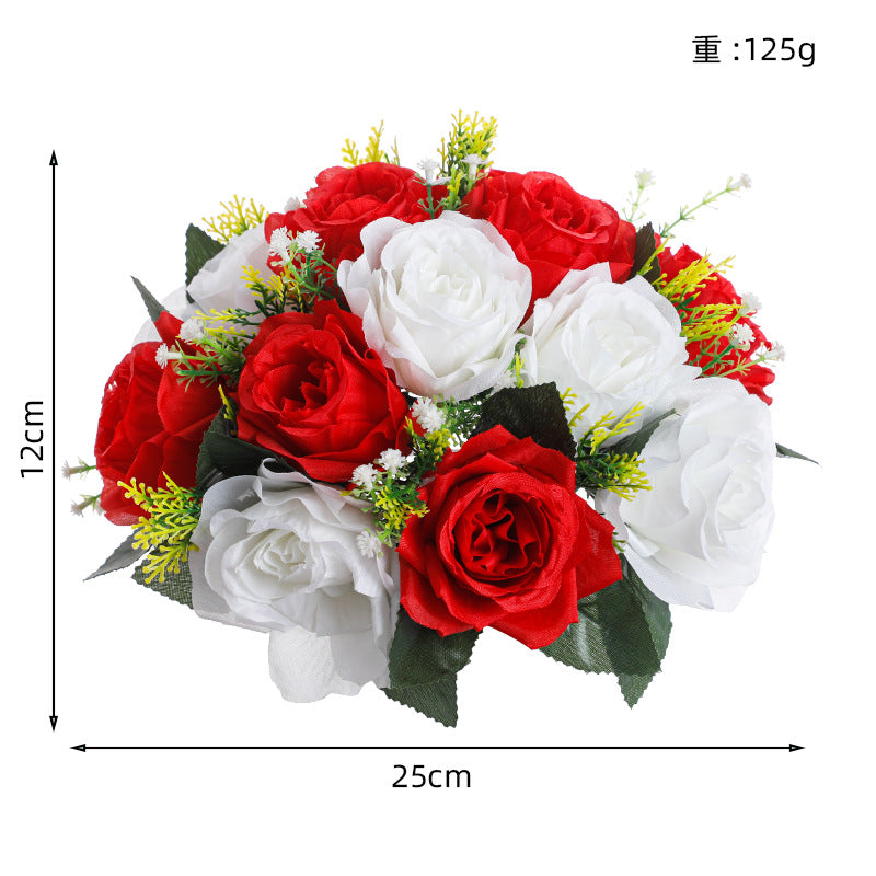 Simulation Flower Wedding Decoration Silk Flower Home Decoration Fake Flower Rose Festival Window Flower, CF18081