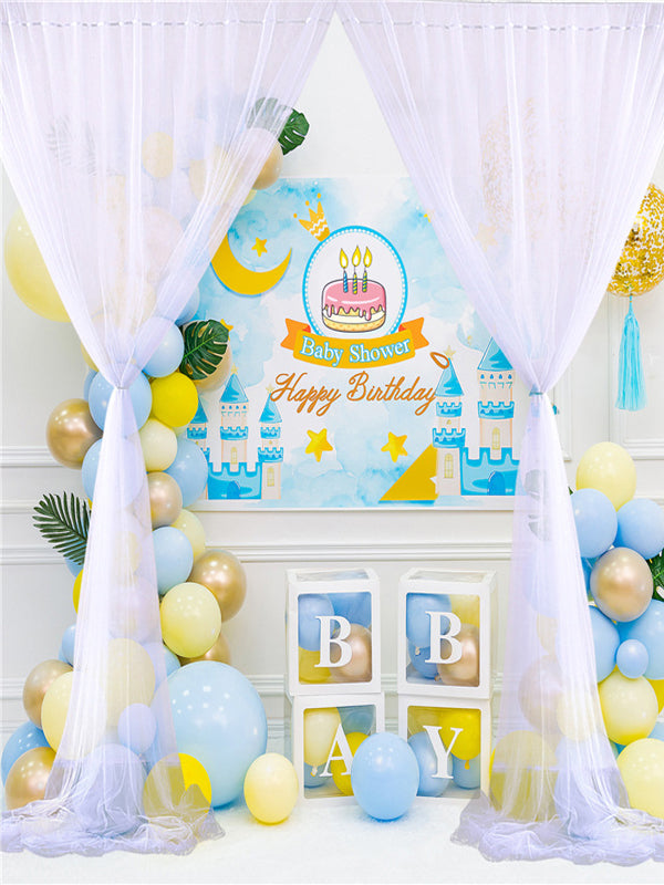 Simple Sheer Wedding Party Home Decoration Background Curtain,HCP14