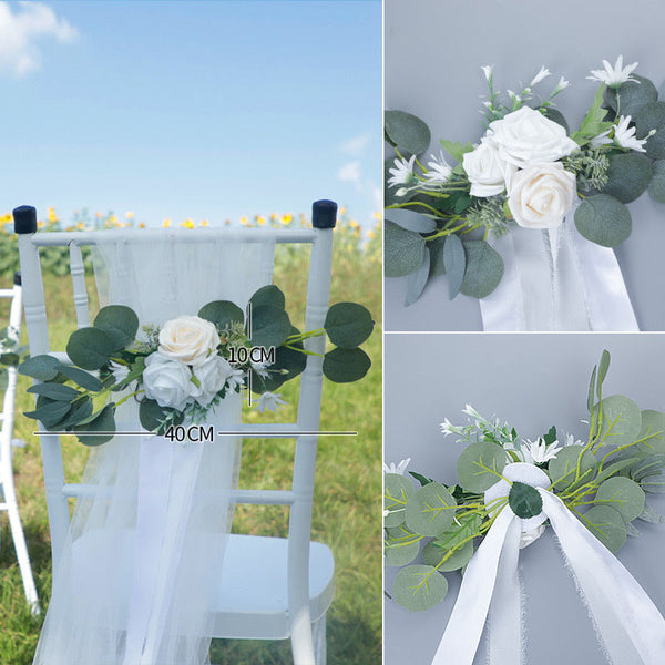 New Outdoor Forest Chair Back Flower Wedding Simple Leaning Back Flowers, CF17035