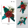 New Creative Style Christmas Wedding Boutonniere Red Flower Christmas Decoration Men Boutonniere, CG6735